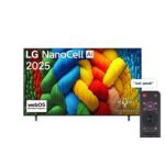 75 inch LG NanoCell AI NANO80 4K Smart TV AI Magic remote HDR10 webOS25 2025