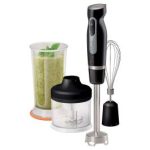 800W Hand Blender, 2 Speed with 700 ML Beaker with Lid, 500 ML Chopper & Whisker