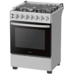 Midea 60*60- 3Gas + 1 Electric Standing Cooker With Electric Oven (60E3G1H4F-SL)-Silver