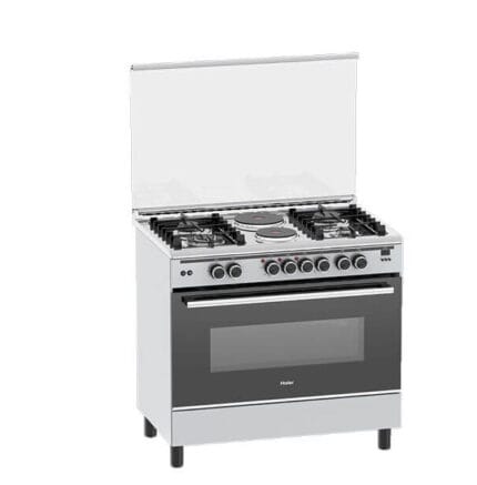Haier 4 Gas Burner + 2 Electric Plates 90x60 Cooker with Electric Long Oven - HCR6042EDS In Kenya