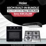 Haier 60cm Complete Built-in Bundle: 60cm Hood + 60cm 4 burner built-in Hob + 59L built-in oven - Haier