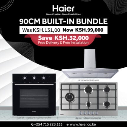 Haier 90cm Complete Built-in Bundle: 90cm Hood + 90cm 5 burner built-in Hob + 59L built-in oven - Haier