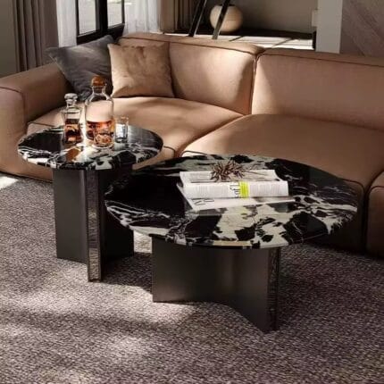 Monarch Nero Marble Nesting Coffee Table Set